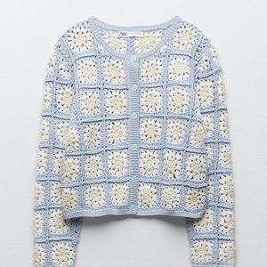 Zara Crochet Cardigan NWOT